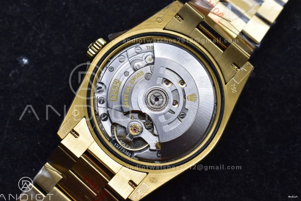 904L QF Stick Best Dial 36 on Gold DayDate YG with (Gain Weight) President vr3255 V5 Diamond Edition Steel Bracelet 1125
